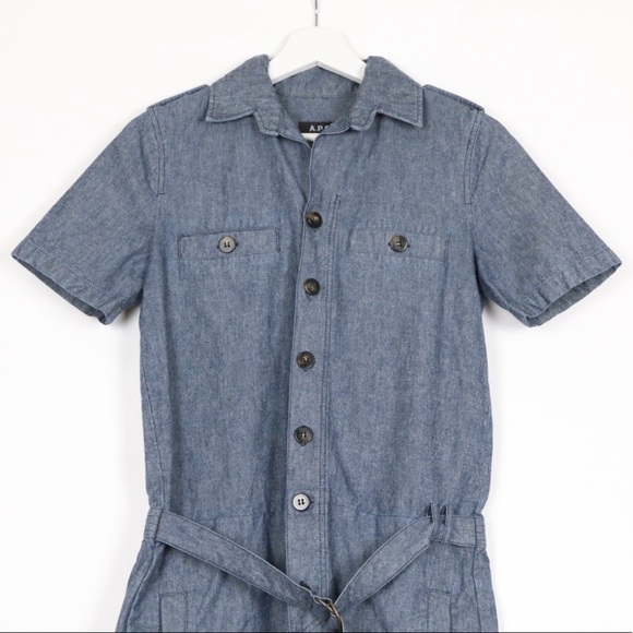A.P.C Chambray Romper - Picture 3 of 8